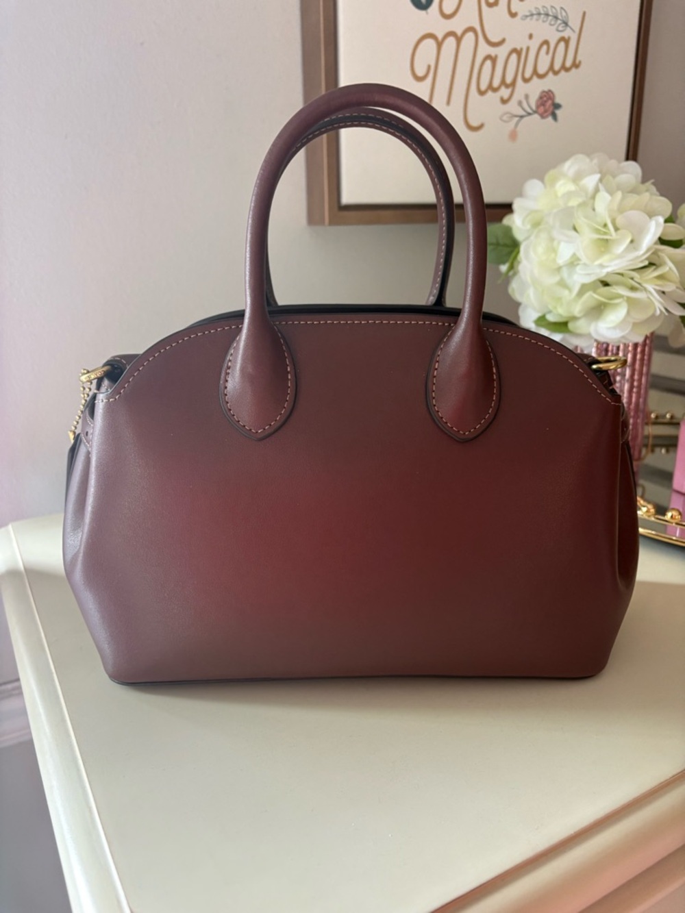 Dark Brown Coach Empire Carryall 26 - Picture 2 of 12